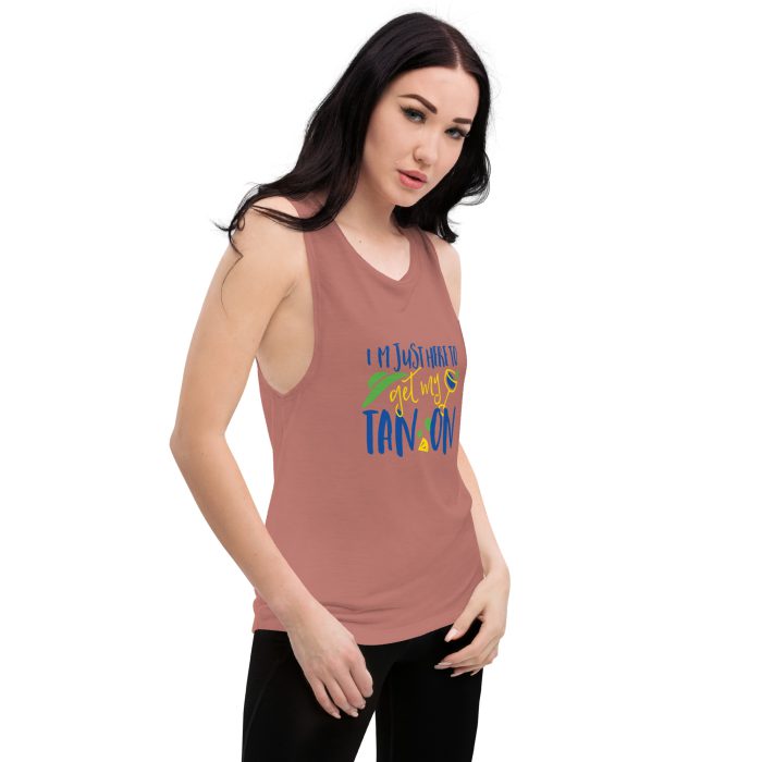 Tan On Design Ladies’ Muscle Tank - Image 7