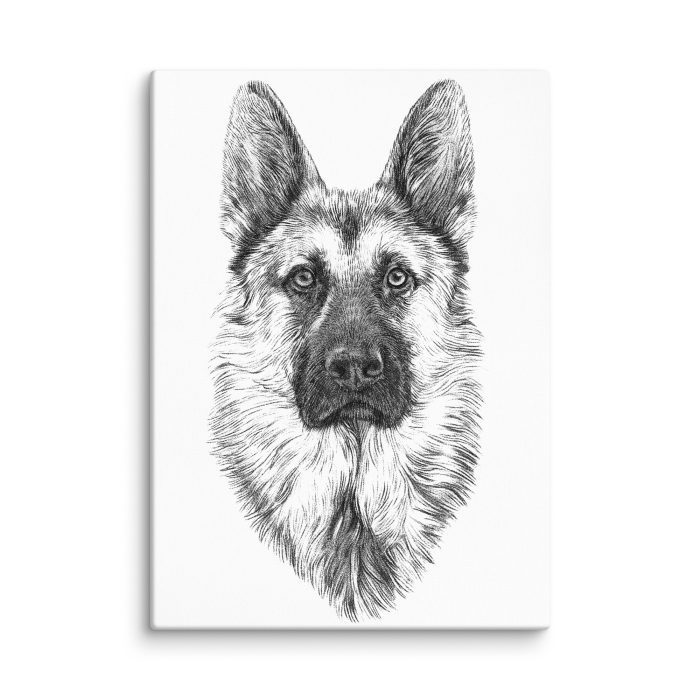 German Sheppard Design on Canvas - Image 2