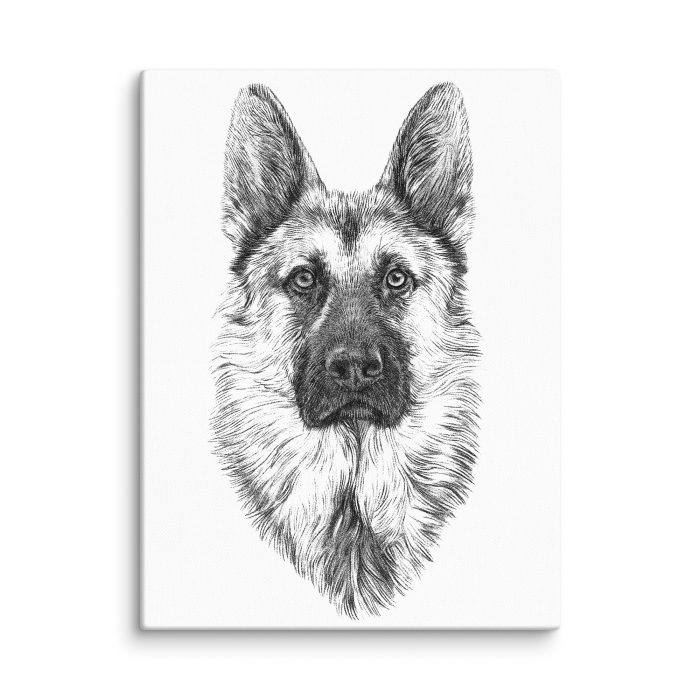 German Sheppard Design on Canvas - Image 3