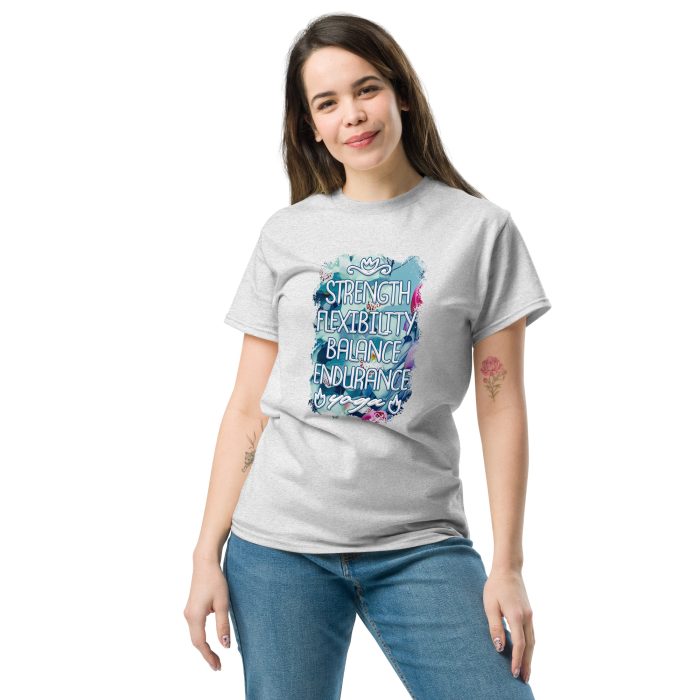 Strength, Flexibility, Balance, Endurance Yoga T-shirt - Image 4