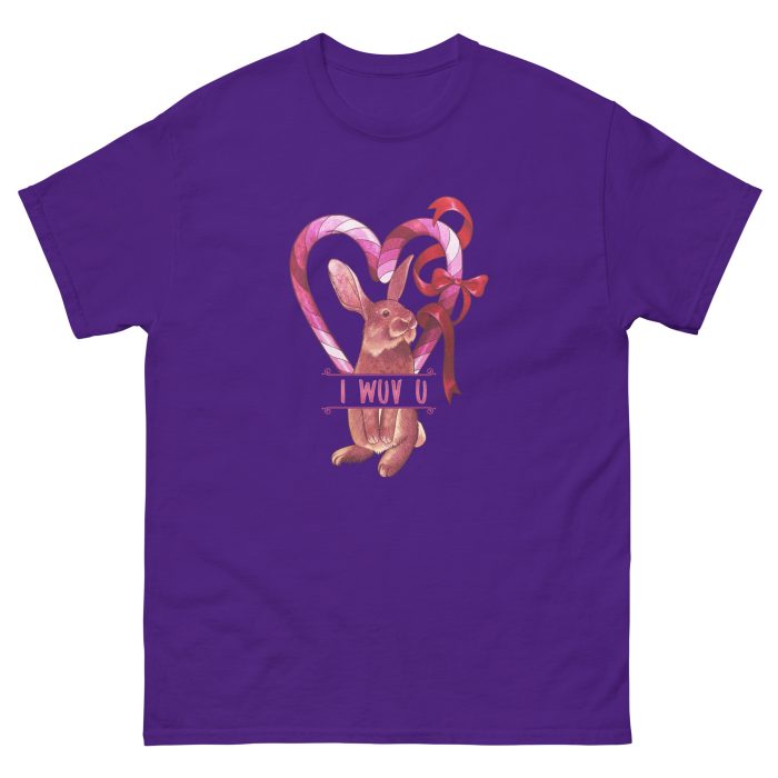 I-Wuv-U-Rabbit Unisex T-Shirt - Image 6