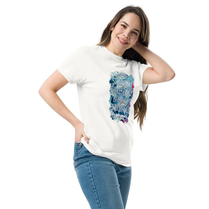 Strength, Flexibility, Balance, Endurance Yoga T-shirt - Image 8